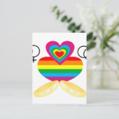 Homosexuellenehe Postkarte (Stehend Vorderseite)