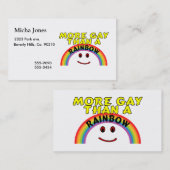 Homosexueller als ein Regenbogen Visitenkarte (Vorne/Hinten)