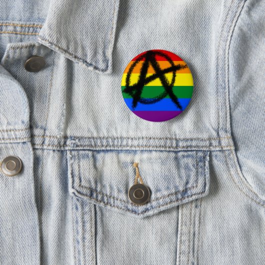 homosexueller Anarchieknopf des Regenbogens Button (Beispiel)