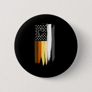 Homosexueller Bär gemaltes US Flagge Button
