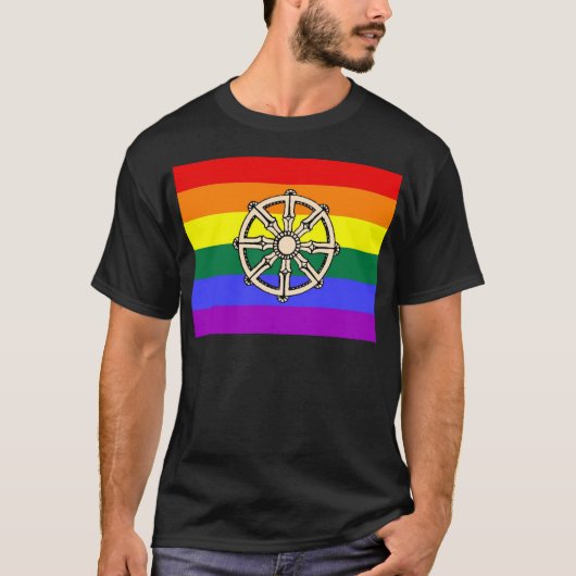 Homosexueller buddhistischer Stolz T-Shirt (Vorderseite)