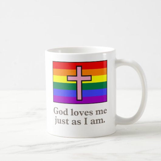 Homosexueller christlicher Flaggenslogan Kaffeetasse (Rechts)