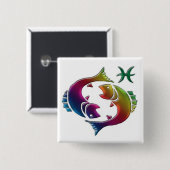 Homosexueller Fisch-Knopf Button (Vorne & Hinten)