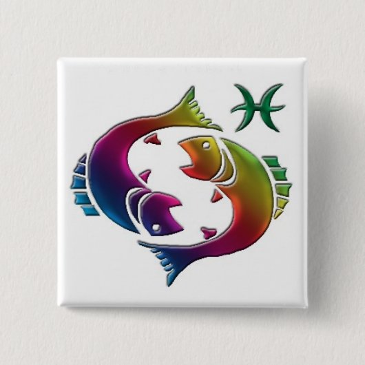 Homosexueller Fisch-Knopf Button (Vorderseite)