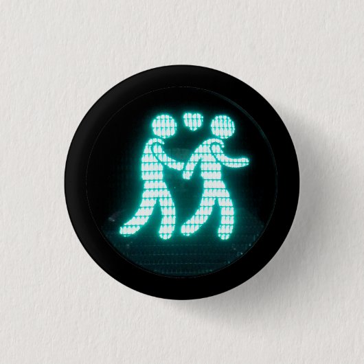 Homosexueller Fußgängersignal-Knopf Button (Vorderseite)