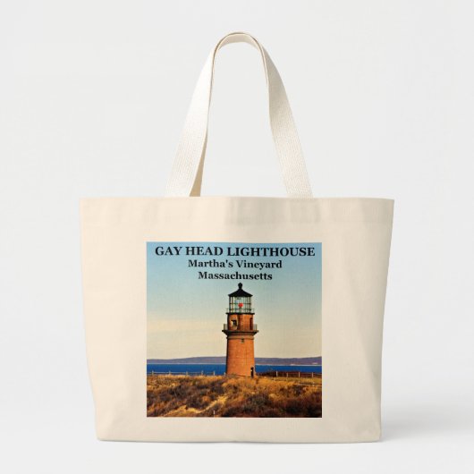 Homosexueller Hauptleuchtturm, Martha's Vineyard Jumbo Stoffbeutel (Vorne)