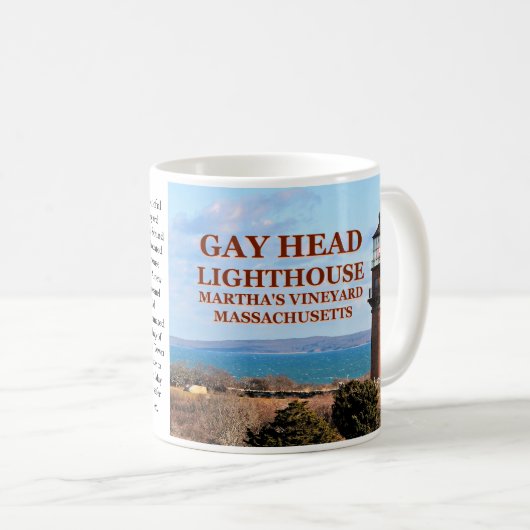 Homosexueller Hauptleuchtturm, Martha's Vineyard Kaffeetasse (VorderseiteRechts)