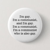 homosexueller Kommunist Button (Vorderseite)