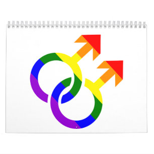 Homosexueller männlicher Regenbogen Kalender