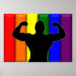 Homosexueller Muskel-Stolz Poster