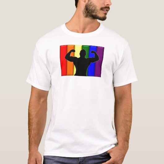 Homosexueller Muskel-Stolz T-Shirt (Vorderseite)