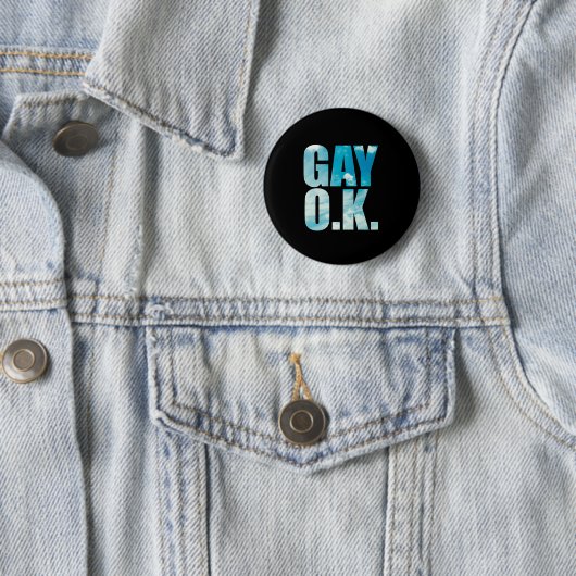 Homosexueller OKAY lustiger Hipster-Wolken-Text Button (Beispiel)