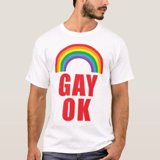 Homosexueller OKAYstolz-T - Shirt mit rotem Text
