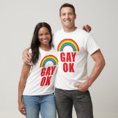 Homosexueller OKAYstolz-T - Shirt mit rotem Text (Unisex)