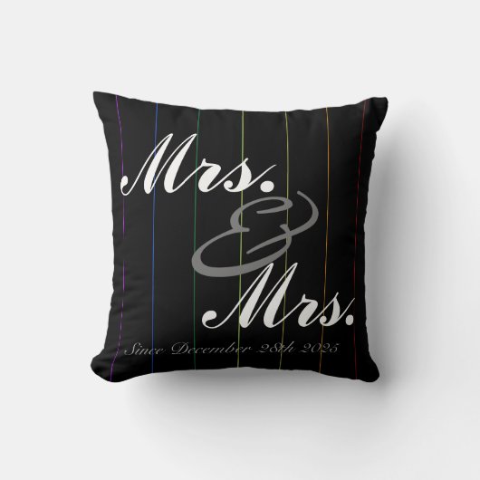 Homosexueller Regenbogen-Pinstriped Kissen (Vorderseite)