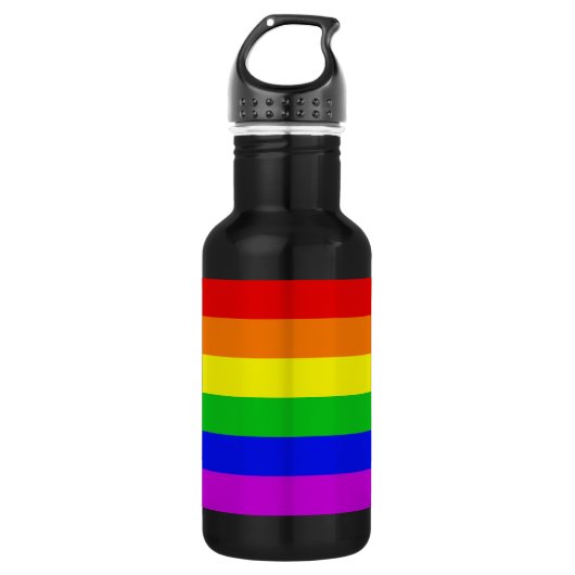 Homosexueller Regenbogen Trinkflasche (Vorderseite)