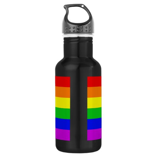 Homosexueller Regenbogen Trinkflasche (Rückseite)