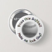 Homosexueller Softball Button (Vorne & Hinten)