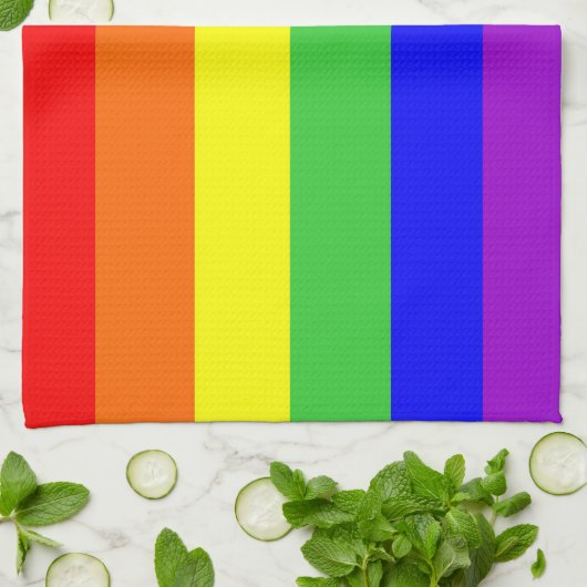 homosexueller stolzer Regenbogen färbt Flagge Küchentuch (Gefaltet)