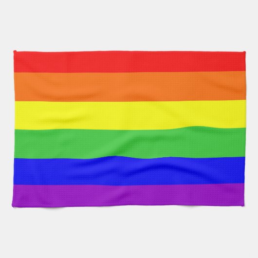 homosexueller stolzer Regenbogen färbt Flagge Küchentuch (Horizontal)