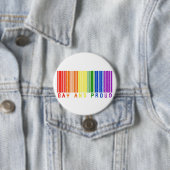 Homosexueller und stolzer Barcode Button (Beispiel)