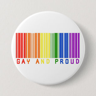 Homosexueller und stolzer Barcode Button