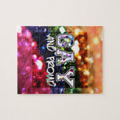 Homosexueller und stolzer Regenbogen-Entwurf Puzzle (Horizontal)