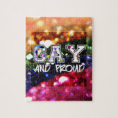 Homosexueller und stolzer Regenbogen-Entwurf Puzzle (Vertikal)