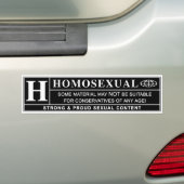 Homosexueller warnender Aufkleber Autoaufkleber (Auf Auto)