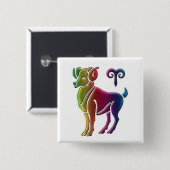 Homosexueller Widder-Knopf Button (Vorne & Hinten)