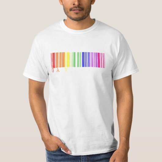 Homosexuelles Barcode-Shirt T-Shirt (Vorderseite)