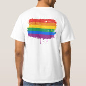 HOMOSEXUELLES FLAGGEN-BRATENFETT T-Shirt (Rückseite)