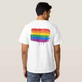 HOMOSEXUELLES FLAGGEN-BRATENFETT T-Shirt (Schwarz voll)