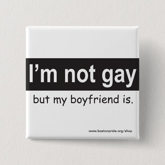 Homosexuelles Freund-Quadrat Button (Vorderseite)