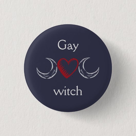 Homosexuelles Hexe-Abzeichen/ Button (Vorderseite)
