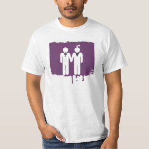 HOMOSEXUELLES HOCHZEITS-DECKEL-MANN-WEISS - .PNG T-Shirt