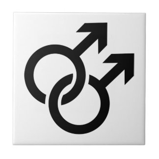 Homosexuelles männliches Logo Fliese