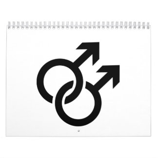 Homosexuelles männliches Logo Kalender