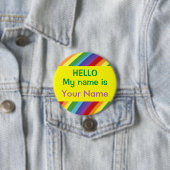 Homosexuelles oder Kinderregenbogen hallo mein Button (Beispiel)