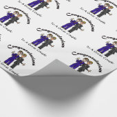 Homosexuelles Paar-Hochzeits-Packpapier fertigen Geschenkpapier (Ecke)