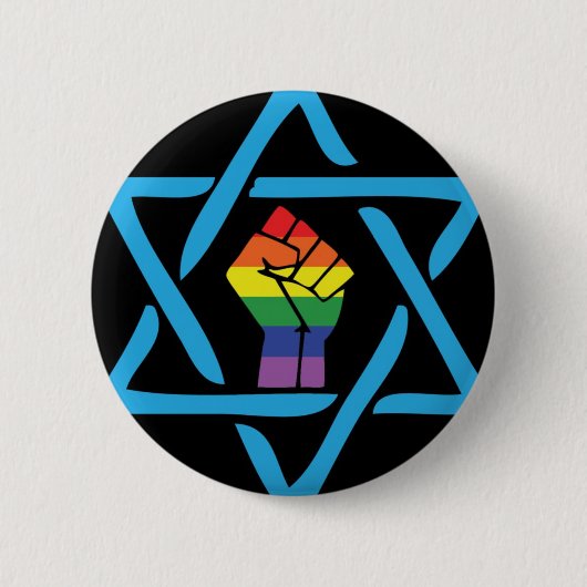 Homosexuelles schwarzes jüdisches button (Vorderseite)