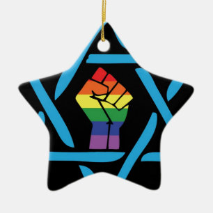 Homosexuelles schwarzes jüdisches keramik ornament