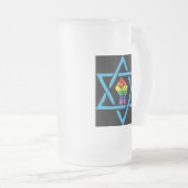 Homosexuelles schwarzes jüdisches mattglas bierglas (VorderseiteRechts)