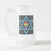 Homosexuelles schwarzes jüdisches mattglas bierglas (Links)