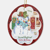 Homosexuelles, Sohn und Freund, 2 singende Keramik Ornament (Links)