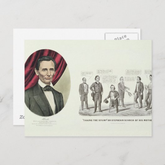Hon. Abraham Lincoln Postkarte (Vorne/Hinten)