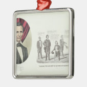 Hon. Abraham Lincoln Silbernes Ornament (Links)
