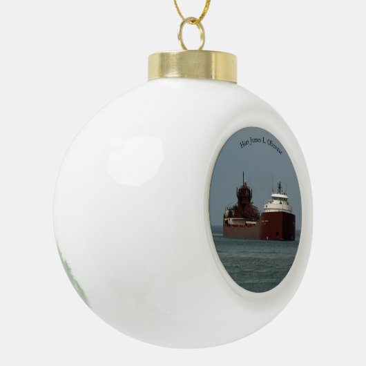 Hon James L. Oberstar Ball oder Schneeflocke Keramik Kugel-Ornament (Links)