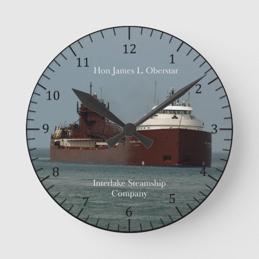 Hon. James L. Oberstar clock Runde Wanduhr (Vorderseite)