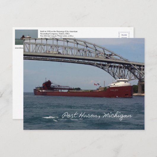 Hon James L. Oberstar Port Huron Post Card Postkarte (Vorne/Hinten)